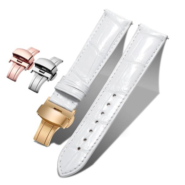 BINLUN Alligator Leather Watch Band for Men Crocod...
