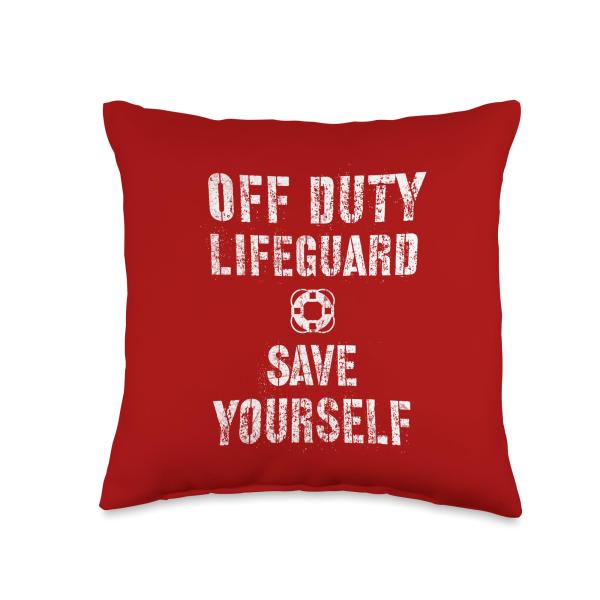 Cute SAVE YOURSELF OFF DUTY Lifeguard Swimming Poo...