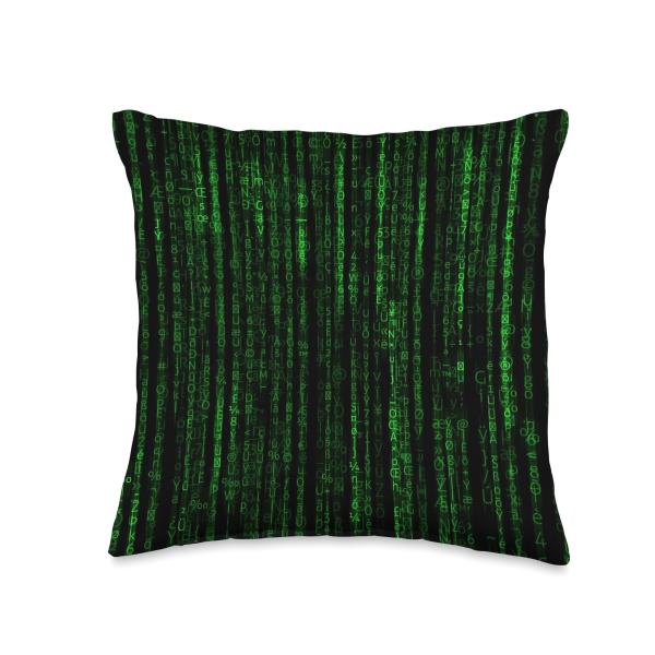 Matrix Code Throw Pillow