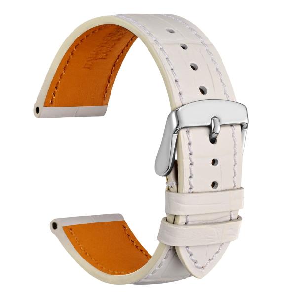 WOCCI 20mm Watch Band, Italian Leather, Embossed A...
