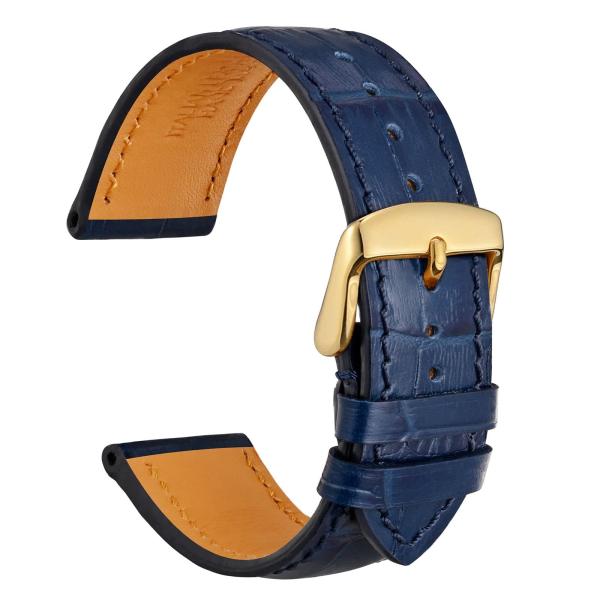 WOCCI 20mm Watch Band, Italian Leather, Embossed A...