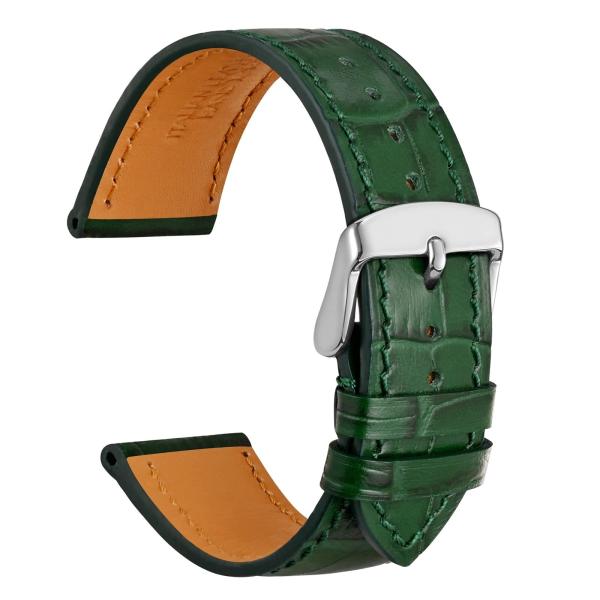 WOCCI 20mm Watch Band, Italian Leather, Embossed A...