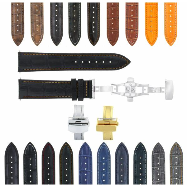 Ewatchparts 17-24mm Leather Watch Band Strap With ...