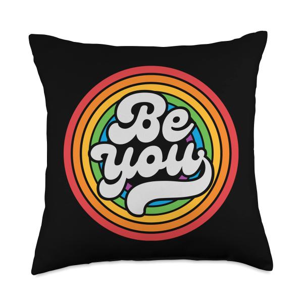 LGBTQ Be You Pocket Gay Pride LGBT Ally Rainbow Fl...