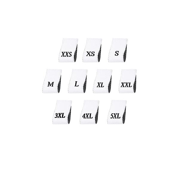 Woven Size Label Tabs Embroidered Woven Labels Cut...