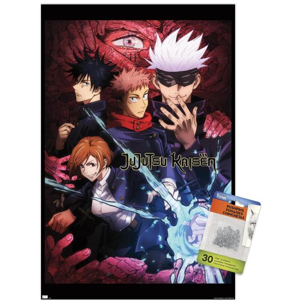 Jujutsu Kaisen - One Sheet English Wall Poster wit...