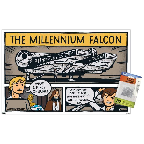 Star Wars: Saga - Millennium Falcon Comic Wall Pos...