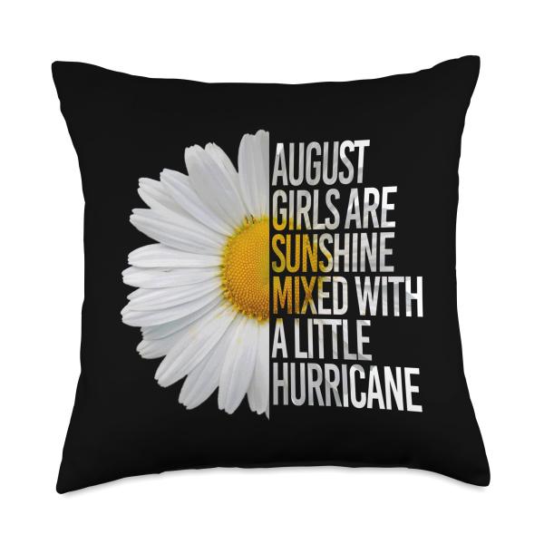 Born in August Birthday Daisy Lover Flower Quote W...