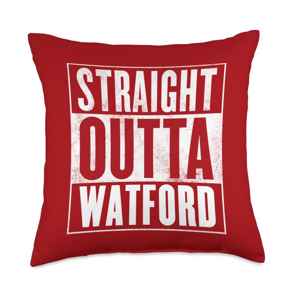 Watford - Straight Outta Watford Throw Pillow