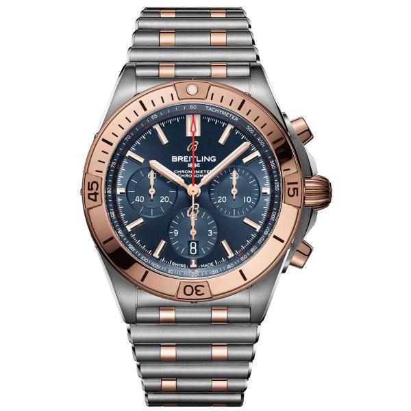 Breitling 腕時計 クロノマット B01 スチールと18k レッドゴールド メンズ腕時計 U...