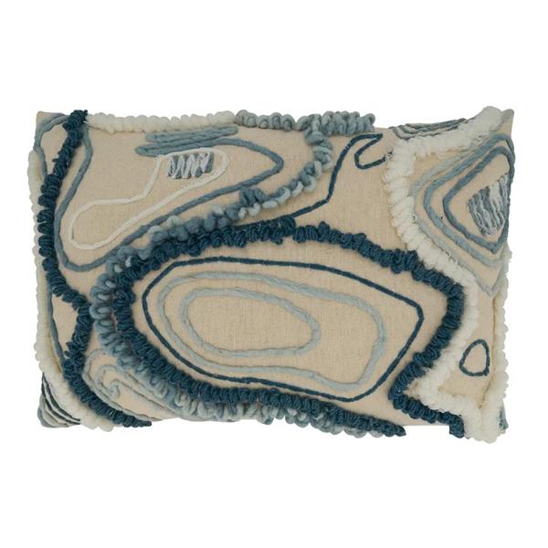 Fennco Styles Topography Embroidered Cotton Decora...