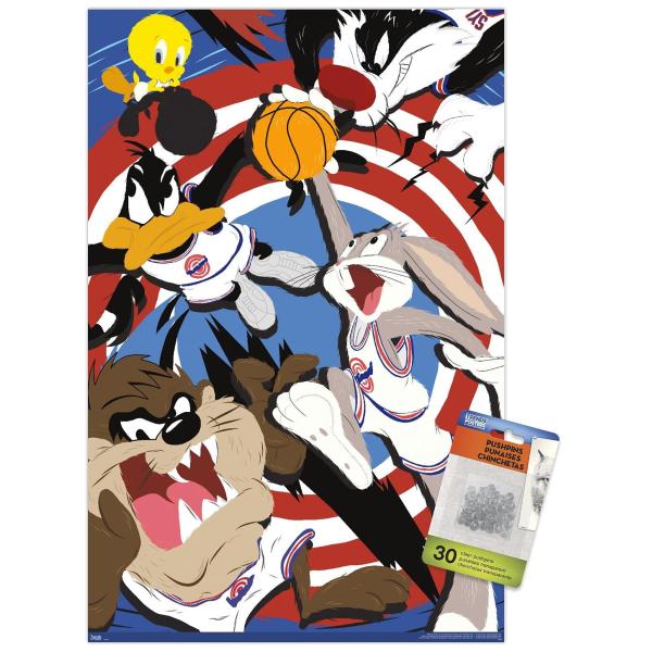 Looney Tunes: Space Jam - Court Wall Poster with P...