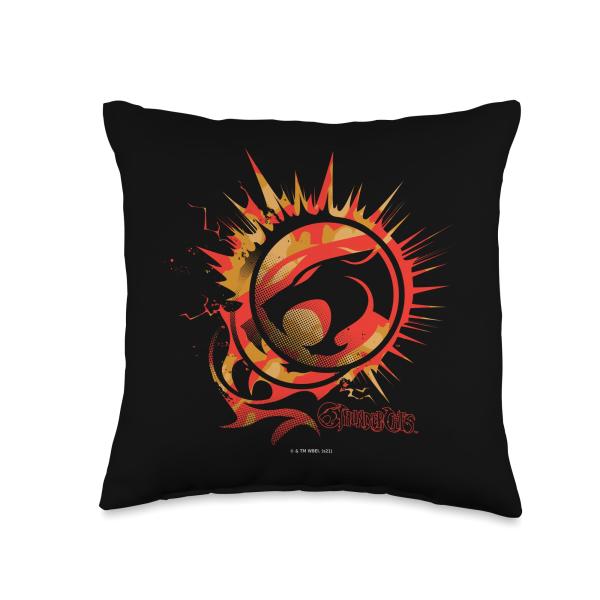 Thundercats Thundercats Logo on Fire Throw Pillow
