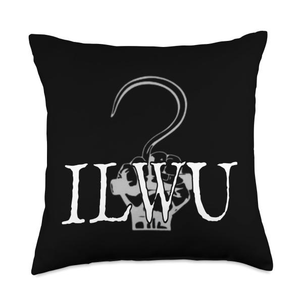 ILWU LONGSHORE CARGO HOOK Throw Pillow
