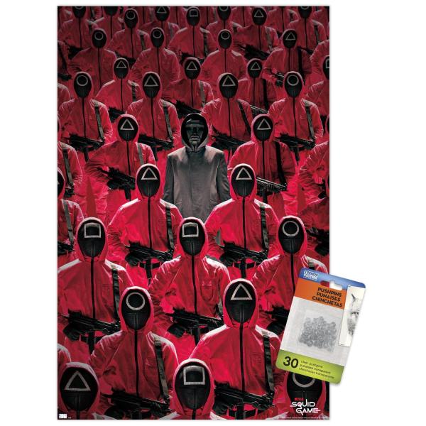 Netflix Squid Game - Key Art Wall Poster with Push...
