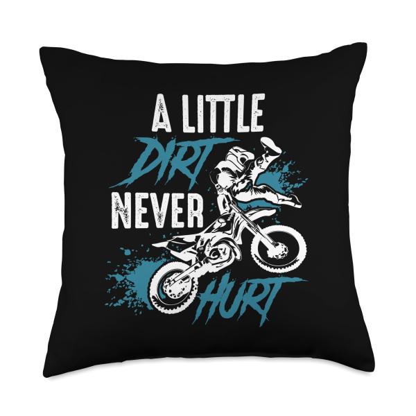 Cool Dirt Bike - Motocross Throw Pillow