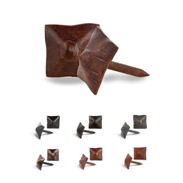25 Pack 0.75" Square Head Iron Clavos Decorative N...