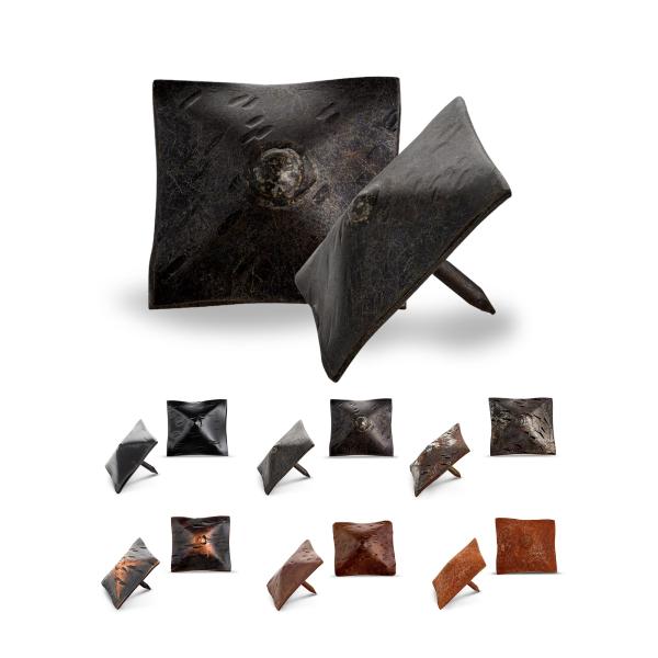 100 Pack 1.5" Square Head Iron Clavos Decorative N...