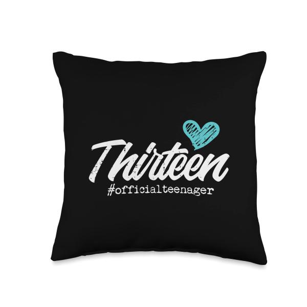 Thirteen Official Teenager Heart Cute 13th Birthda...