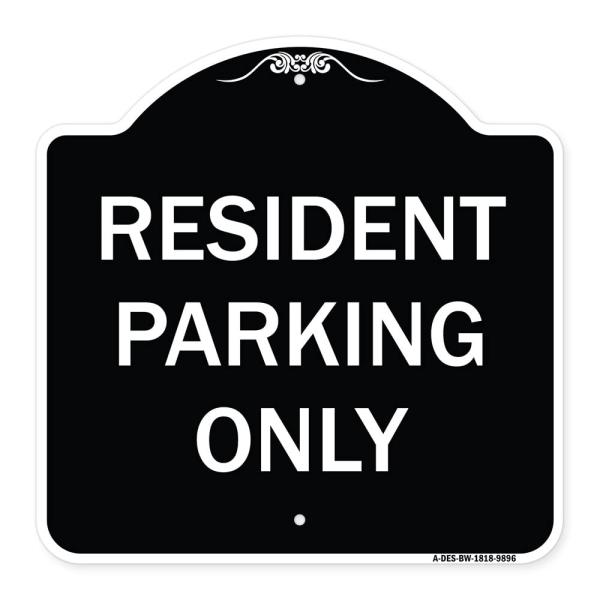 SignMission Designer Series Sign - Resident Parkin...