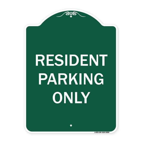 SignMission Designer Series Sign - Resident Parkin...