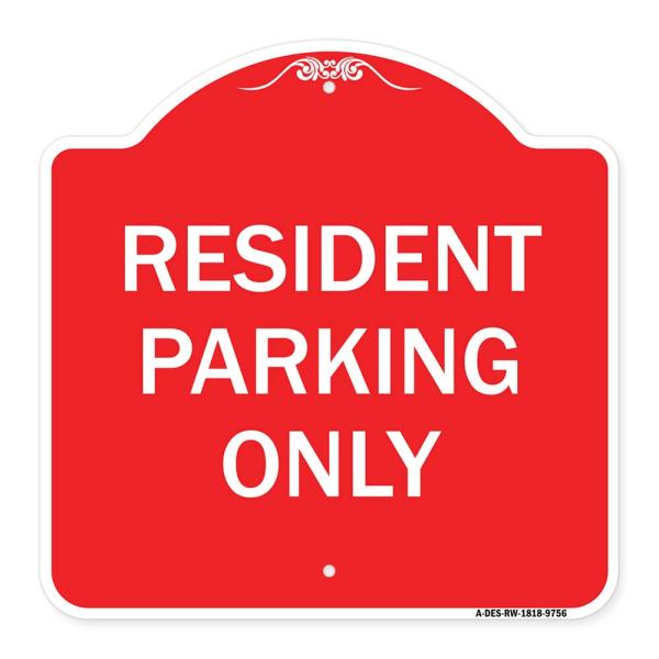 SignMission Designer Series Sign - Resident Parkin...