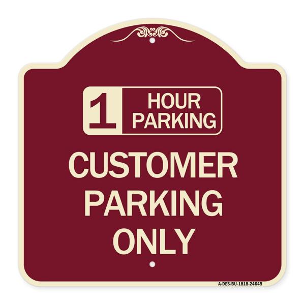 SignMission Designer Series Sign - 1 Hour Parking,...