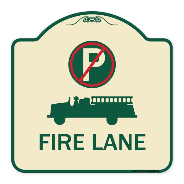 SignMission Designer Series Sign - Fire Lane (with...