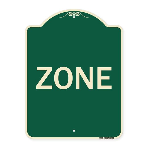 SignMission Designer Series Sign - Zone | Green ＆ ...