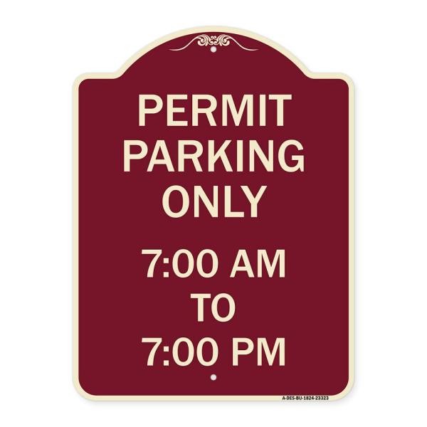 SignMission Designer Series Sign - Permit Parking ...