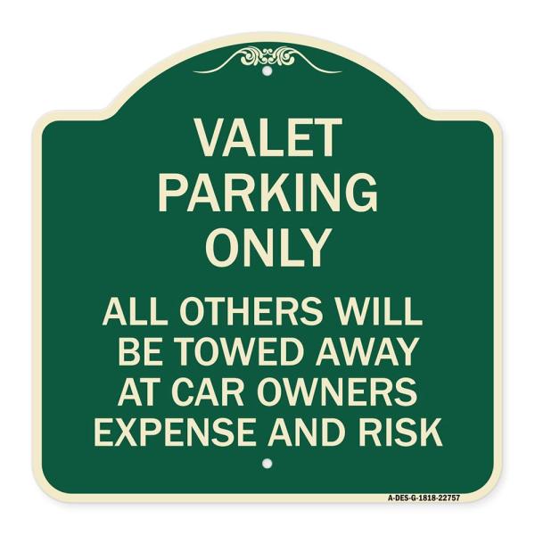 SignMission Designer Series Sign - Valet Parking O...