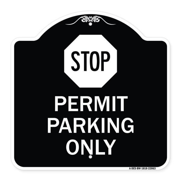 SignMission Designer Series Sign - Stop - Permit P...