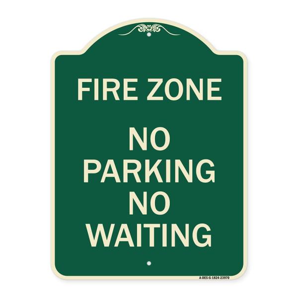 SignMission Designer Series Sign - Fire Zone No Pa...