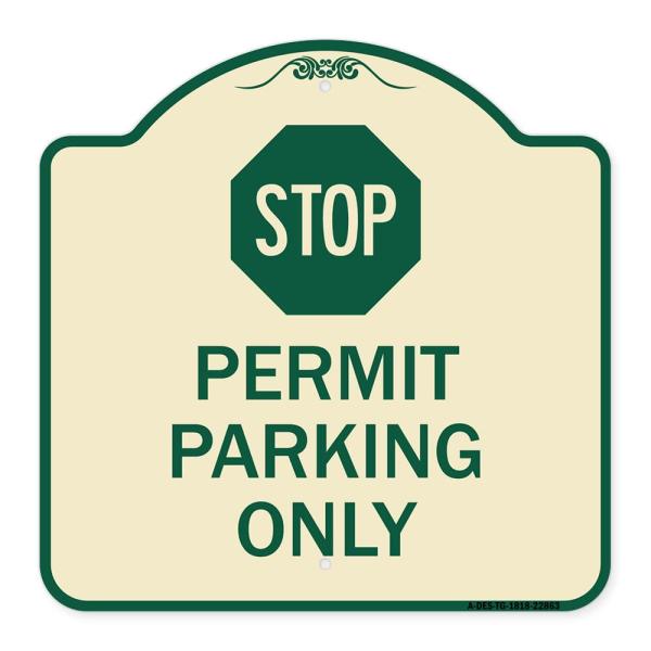 SignMission Designer Series Sign - Stop - Permit P...