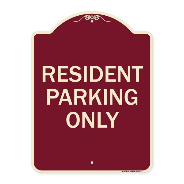 SignMission Designer Series Sign - Resident Parkin...