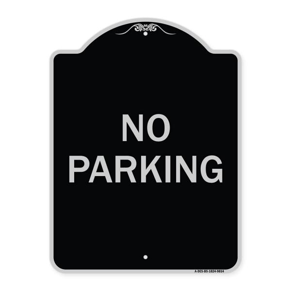 SignMission Designer Series Sign - No Parking | Bl...