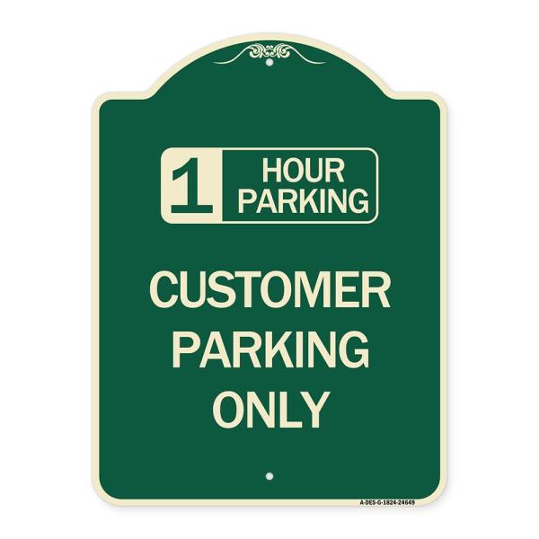 SignMission Designer Series Sign - 1 Hour Parking,...