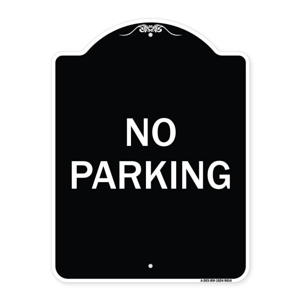 SignMission Designer Series Sign - No Parking | Bl...