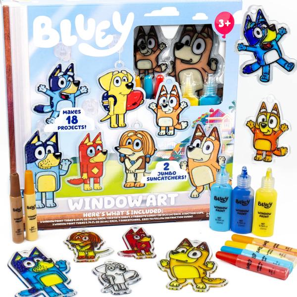 Bluey Window Art Suncatchers Kit for Kids to Paint...