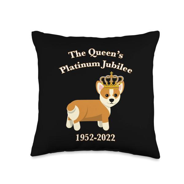 The Queen Platinum Jubilee Corgi with Crown Dog Lo...