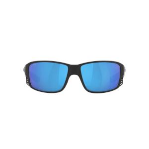 Costa Del Mar メンズ ツナ アレイ プロ 長方形 サングラス, ブラック/偏光ブルーミラー580g。, 60 mm