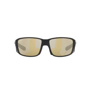 Costa Del Mar Sunglasses for Men - Tuna Alley PRO Mens Polarized Sunglasses - Fishing, Boating ＆ Beach UV Protection - Black/Sunrise Silver Mirror 58