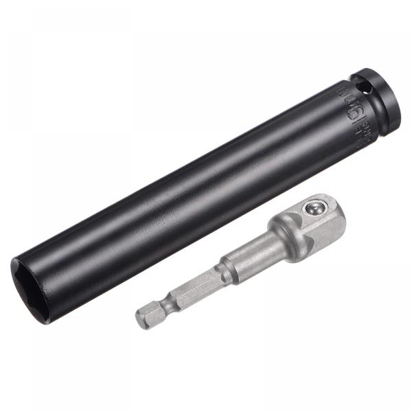 uxcell 1/2インチドライブソケットアクセサリーセット 深さ19mm 6ポイントインパクトソケ...