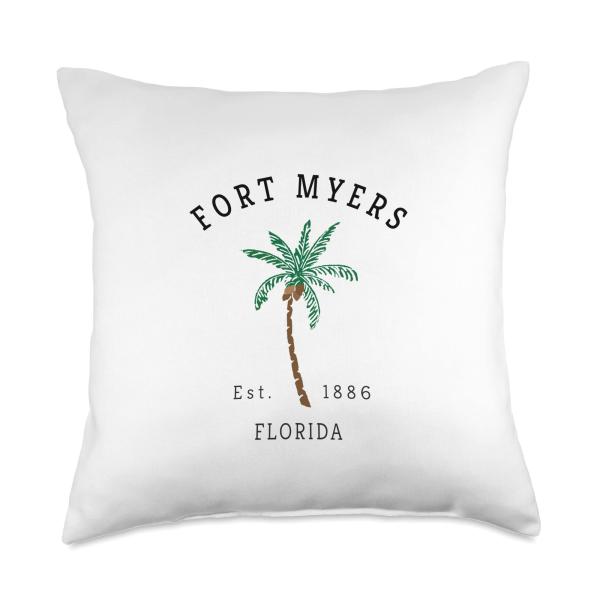 Fort Myers Florida Colorful Palm Tree Retro Novelt...