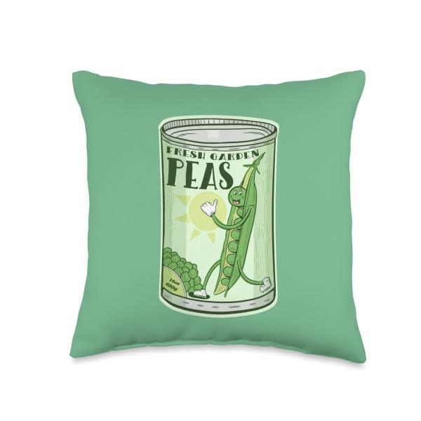 Tinned Mushy Peas English Food Throw Pillow