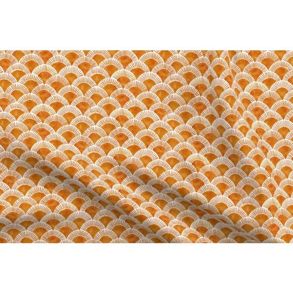 Spoonflower Fabric - Watercolor Burnt Orange Boho ...