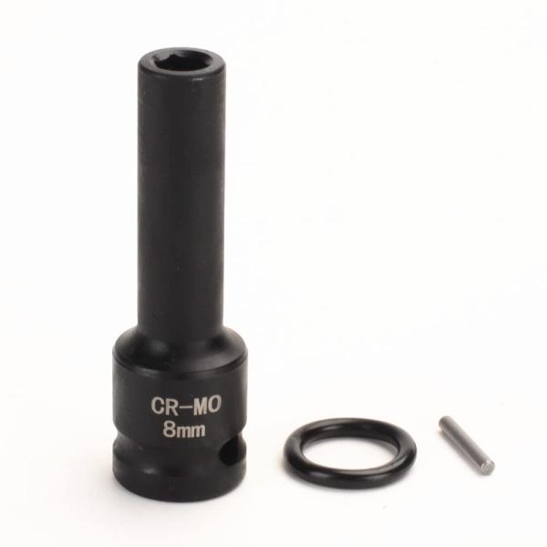 FLZOSPER 1/2インチドライブ x 8mm ディープ6ポイントインパクトソケット CR-MO