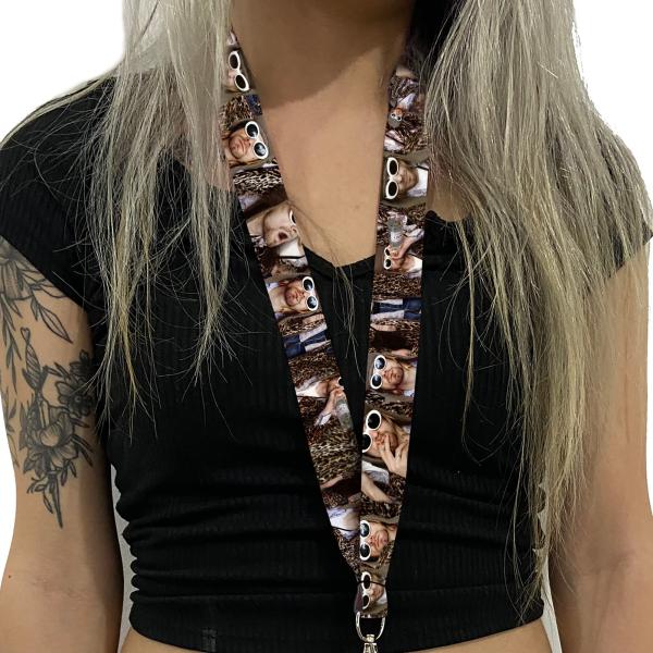 Grunge Retro Rockstar Lanyard