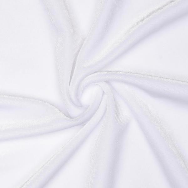 Pico Textiles 2 Yards Bolt - White Stretch Velvet ...