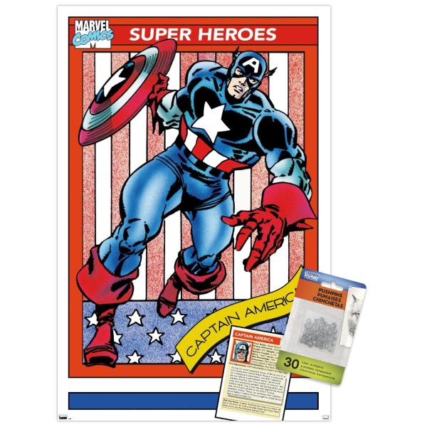 Trends International Marvel Trading Cards - Captai...